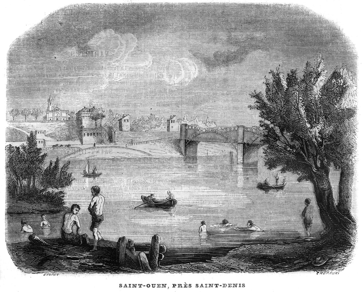 1858 में सेंट-डेनिस (सेंट-डेनिस) के पास सेंट औएन (सेंट-ओएन)। द्वारा अनाम अनाम