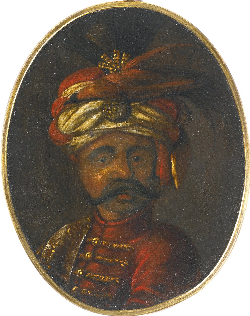 सोलिमन II - सुलेमान II (1642-1691), तुर्क साम्राज्य का सुल्तान - बेनामी - 17 वीं शताब्दी का दूसरा भाग। - लकड़ी पर गौचे - 12x8,4 - निजी संग्रह द्वारा अनाम अनाम