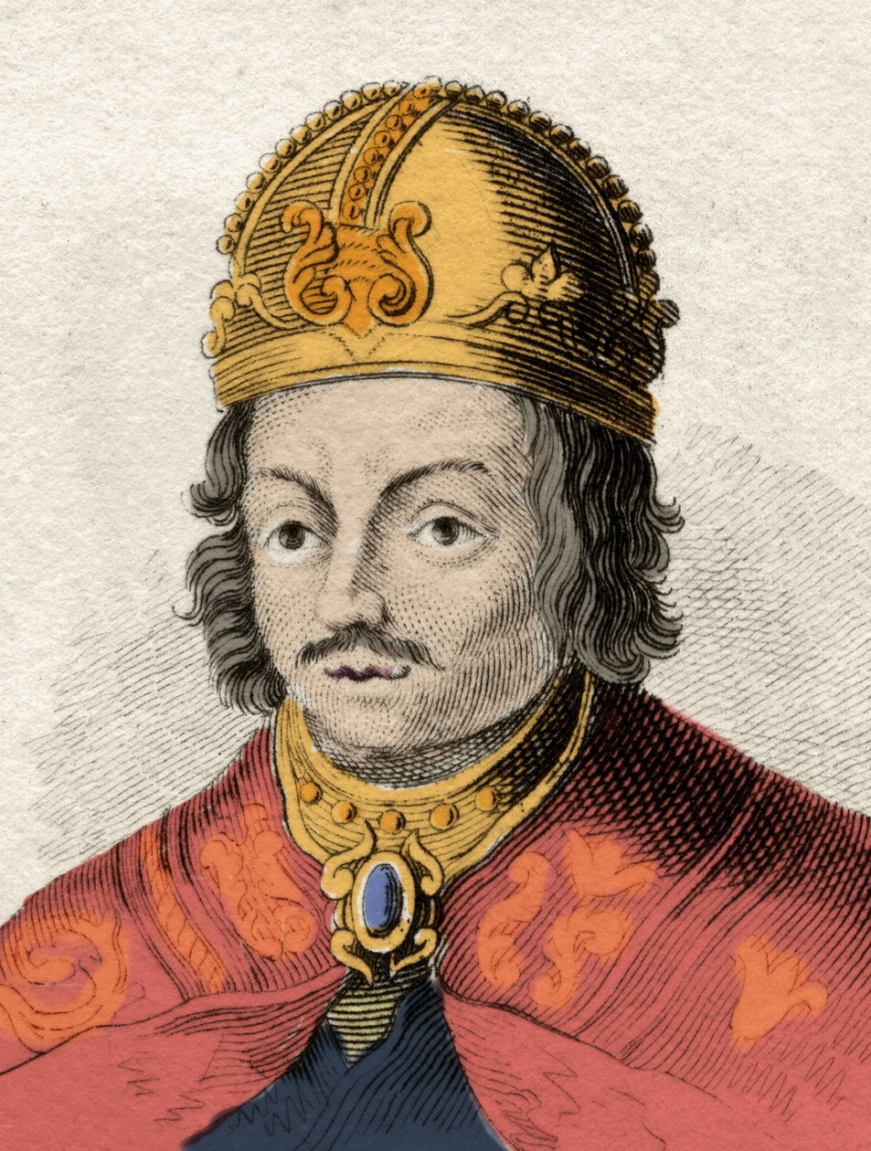 कैस्टिले के राजा अल्फोंसो एक्स द वाइज (अल्फोंसो एक्स एल सबियो) (1221-1284) 19 वीं शताब्दी की नक्काशी। मिलानी द्वारा अनाम अनाम