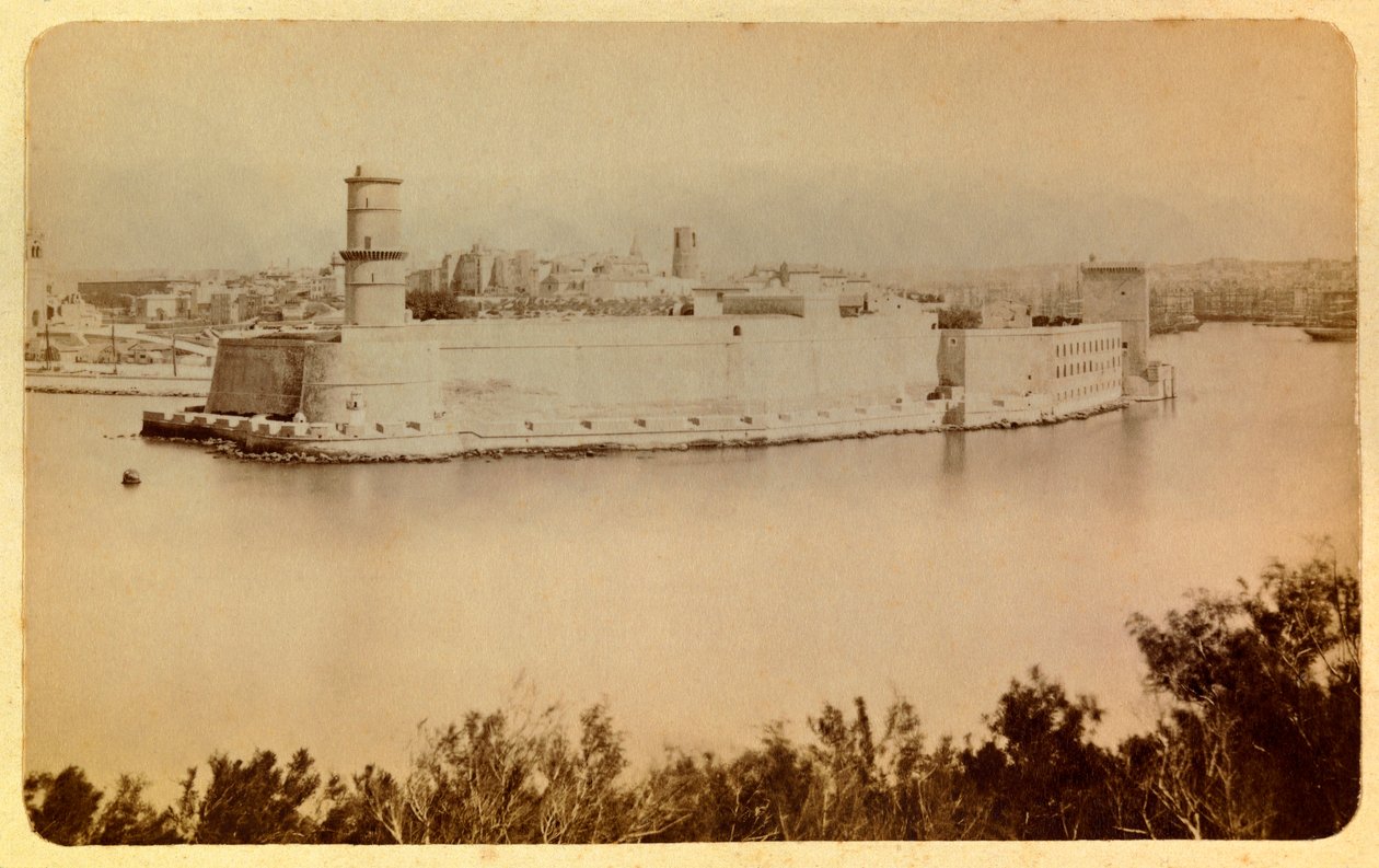 1885 -1890 के आसपास मार्सिले और उसके आसपास का शहर: फोर्ट सेंट जीन, फ़ारो से लिया गया दृश्य, निजी संग्रह द्वारा अनाम अनाम