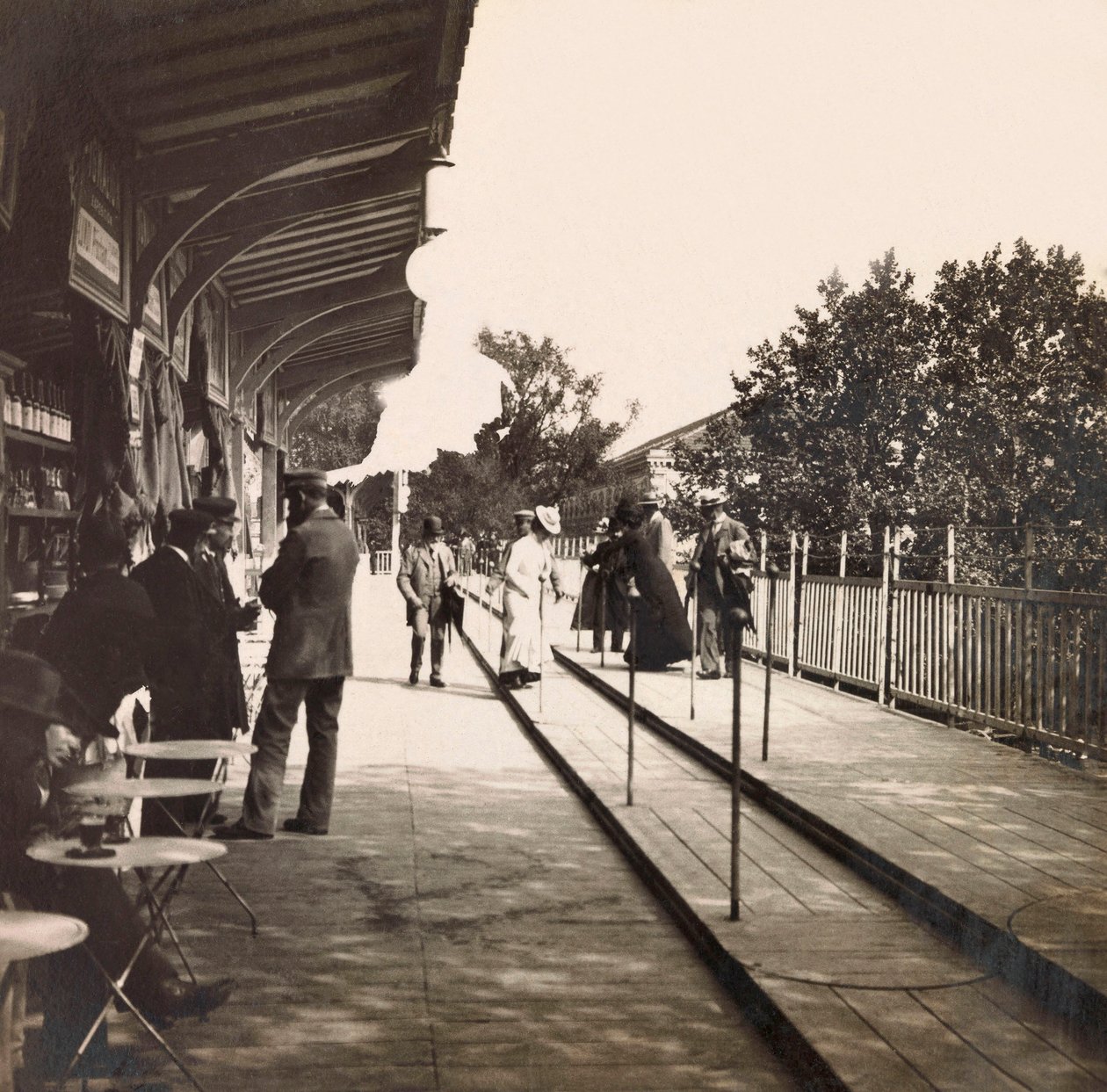 1900 का सार्वभौमिक प्रदर्शनी - पेरिस में प्रदर्शनी यूनिवर्सल डी 1900: रोलिंग फुटपाथ - निजी संग्रह द्वारा अनाम अनाम
