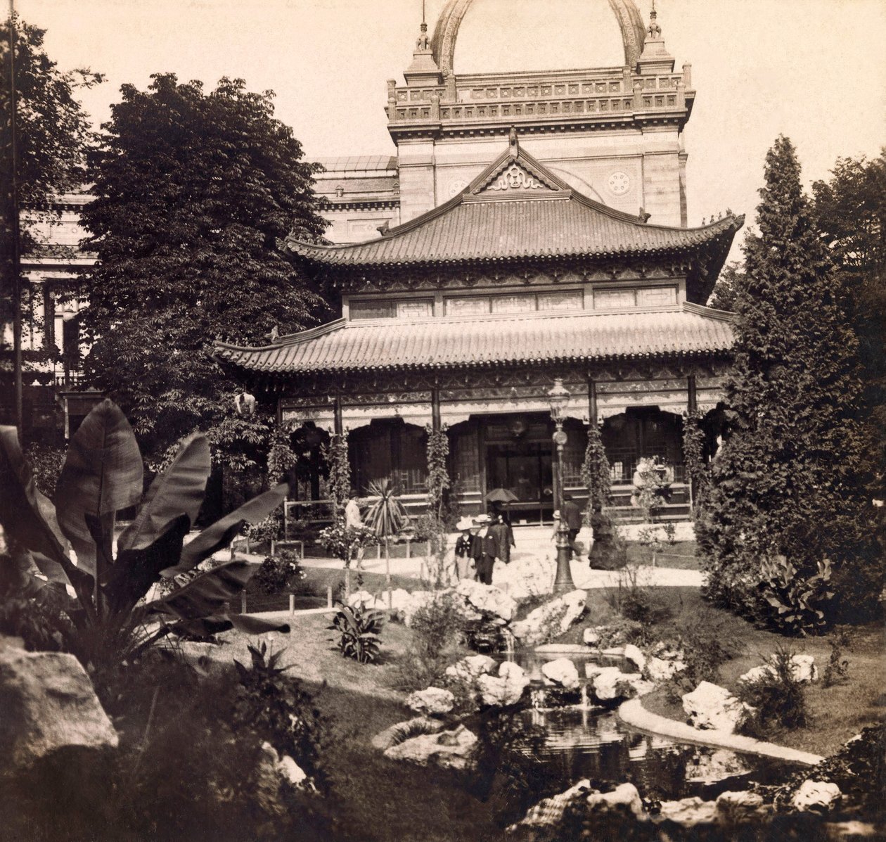 1900 की सार्वभौम प्रदर्शनी - पेरिस में 1900 की सार्वभौम प्रदर्शनी: चीन का मंडप - निजी संग्रह द्वारा अनाम अनाम