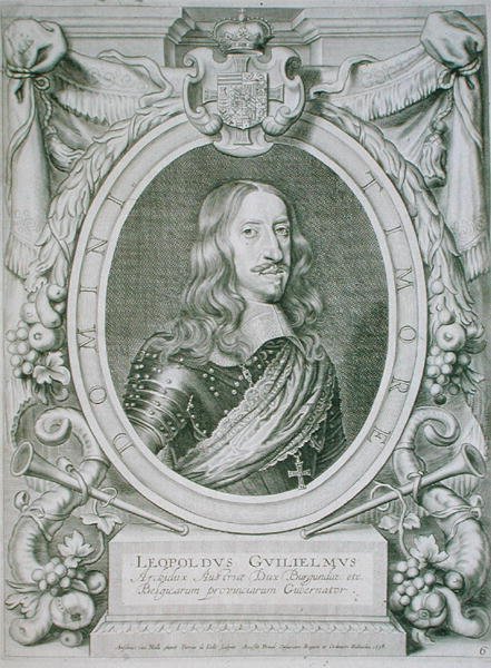 लियोपोल्ड I (1640-1708) पवित्र रोमन सम्राट (1658-1705) 'पोर्ट्रेट्स डेस होम्स इलस्ट्रेस' से, पेट्रस डी आयोड द्वारा उकेरा गया, 1706 (उत्कीर्णन) प्रकाशित हुआ द्वारा एंसलमस वैन (बाद में) हुल्ले