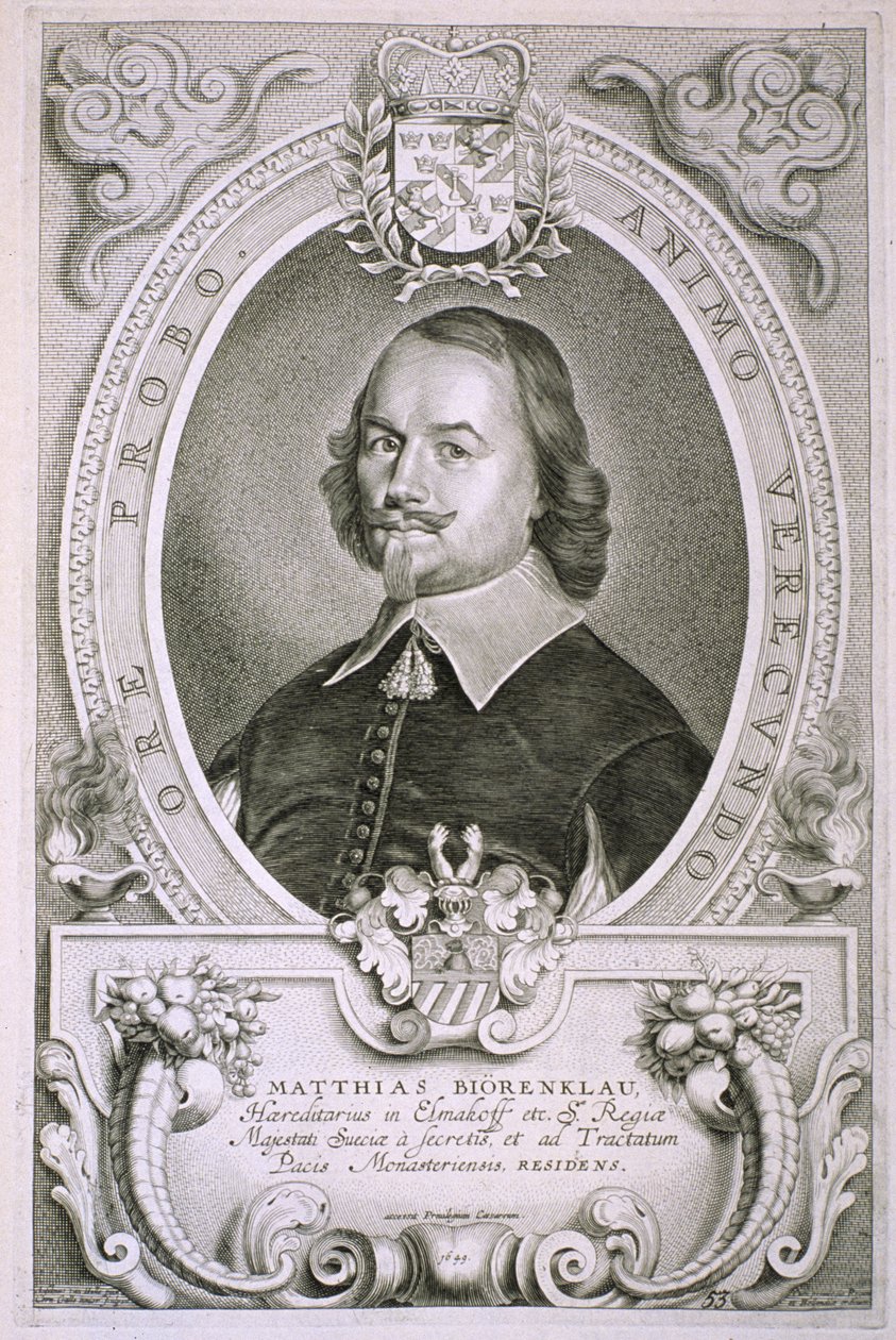 मथायस माइलोनियस बिओरेनक्लाउ (1607-71) ने &39;शानदार पुरुषों के चित्र&39; से 1706 प्रकाशित किया। द्वारा एंसलमस वैन हुले