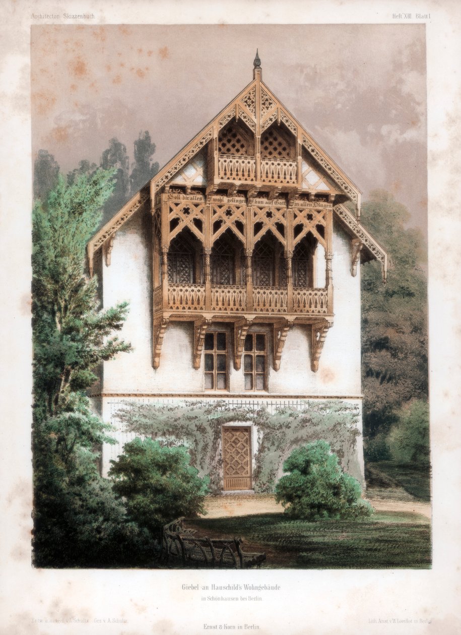 बर्लिन, जर्मनी, c1850 के पास, एक आवासीय इमारत, Schonhausen पर स्थित है द्वारा डब्ल्यू लोइलोट