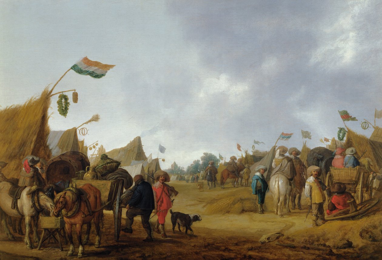 एक सैन्य छावनी, 1634 द्वारा एंथोनी पालमेडेज़