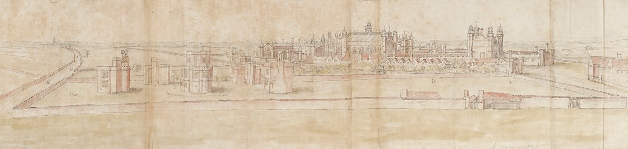 उत्तर से हैम्पटन कोर्ट पैलेस, c1550-1560 द्वारा एंथोनीस वैन डेन Wyngaerde