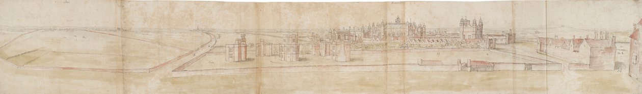 उत्तर से हैम्पटन कोर्ट पैलेस, c1550-1560 द्वारा एंथोनीस वैन डेन Wyngaerde