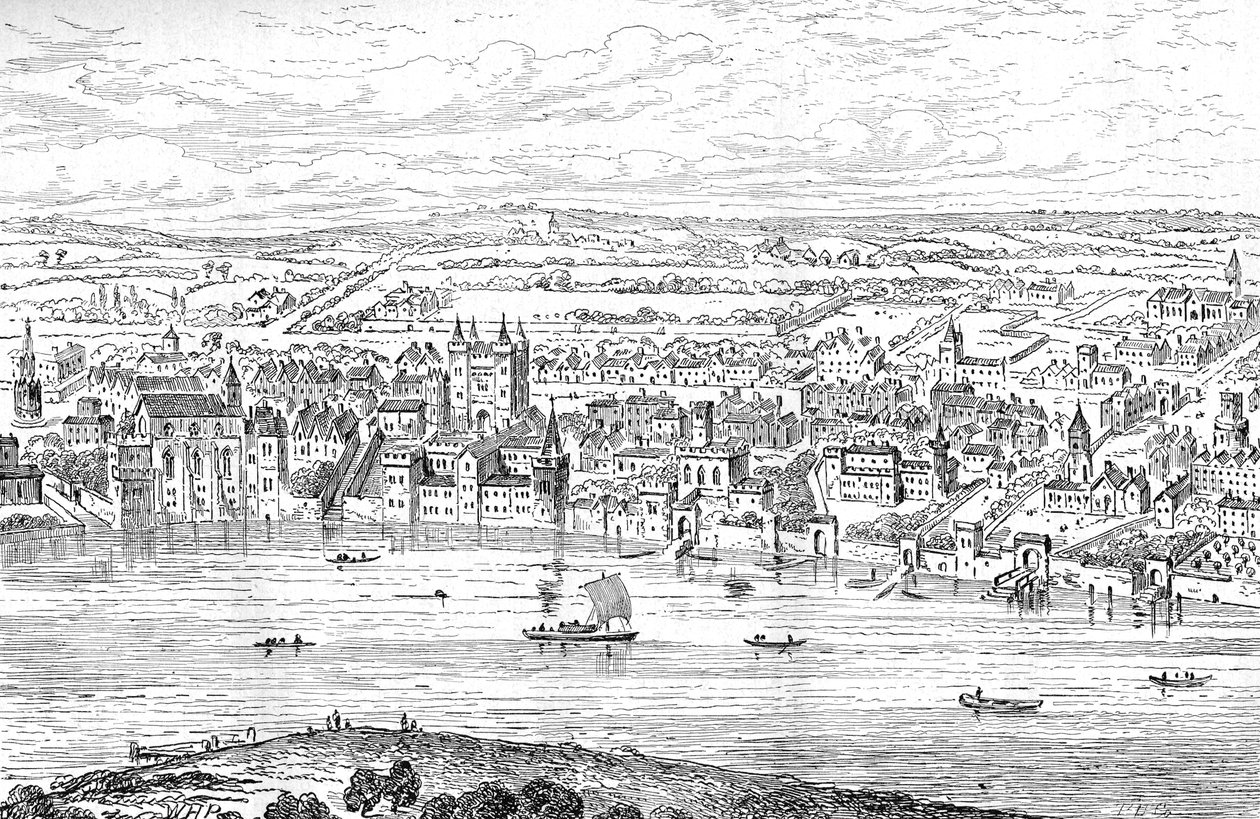 टेंपल बार से लंदन से चैरिंग क्रॉस, 1543 1897 द्वारा एंथोनीस वैन डेन Wyngaerde