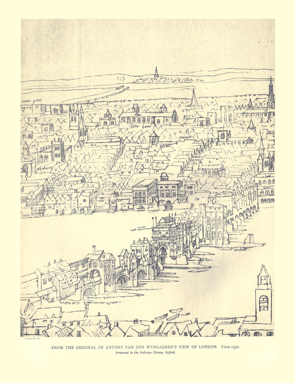 वैन डेन वीनगर्ड्स व्यू ऑफ़ लंदन, c1550, 1886 द्वारा एंथोनीस वैन डेन Wyngaerde