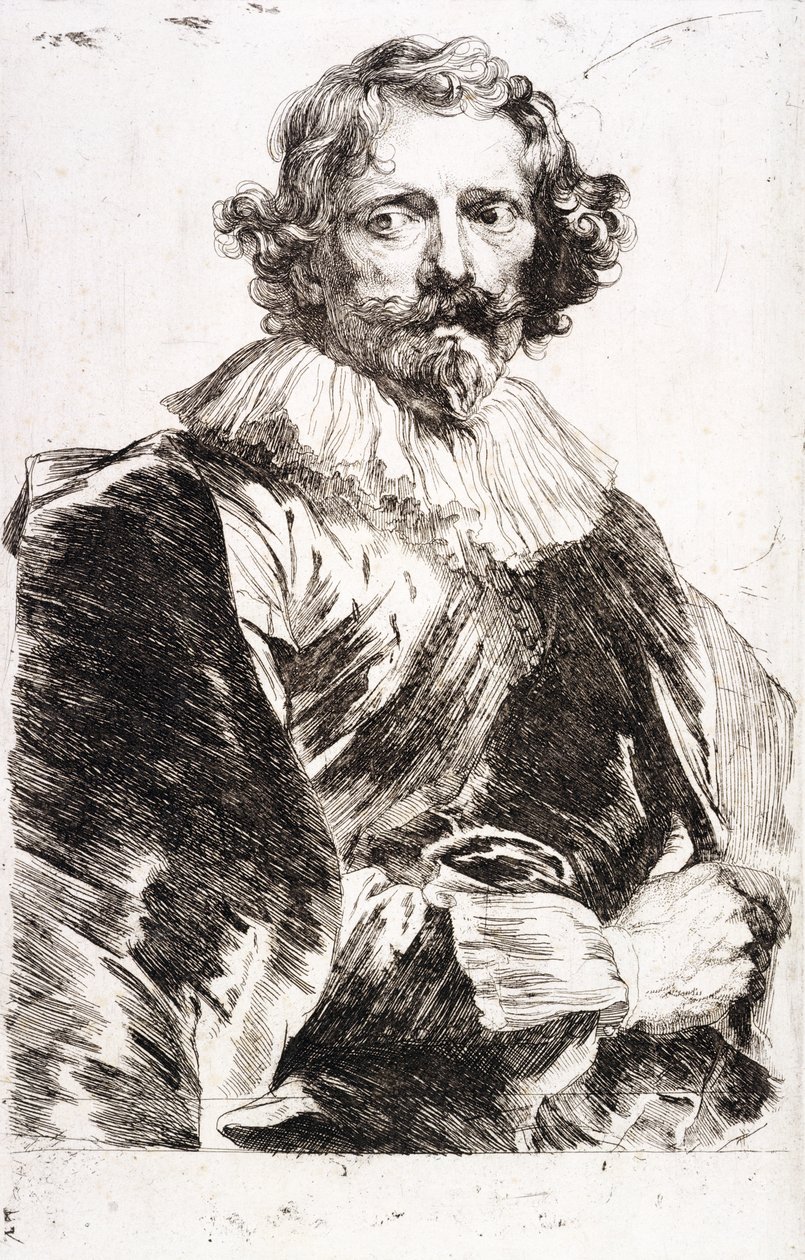 टी .854 लुकास वोर्स्टरमैन का पोर्ट्रेट, c.1631 द्वारा एंथोनी वैन डाइक