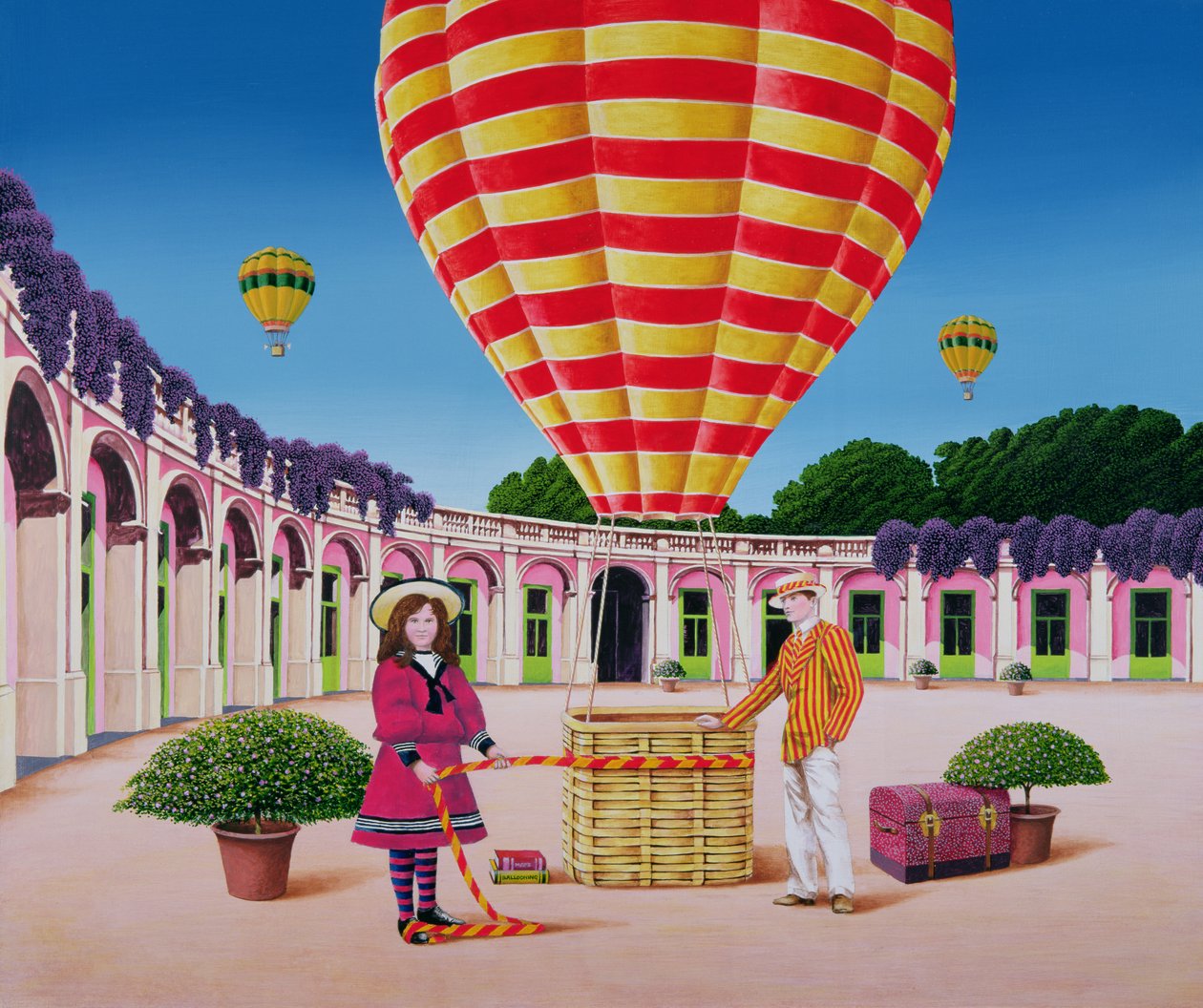 द बैलूनिस्ट, 1986 (एक्रिलिक ऑन बोर्ड) द्वारा एंथोनी साउथकोम्बे