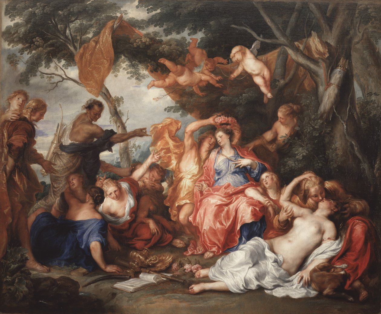 Amarillys और Mirtillo, c.1631-32 (कैनवास पर तेल) द्वारा एंथोनी वैन डाइक