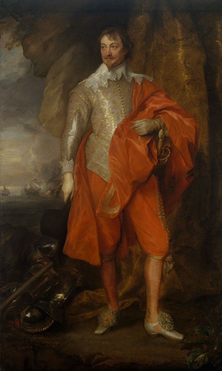 रॉबर्ट रिच, वारविक का दूसरा अर्ल, c.1632-35 (कैनवास पर तेल) द्वारा एंथोनी वैन डाइक