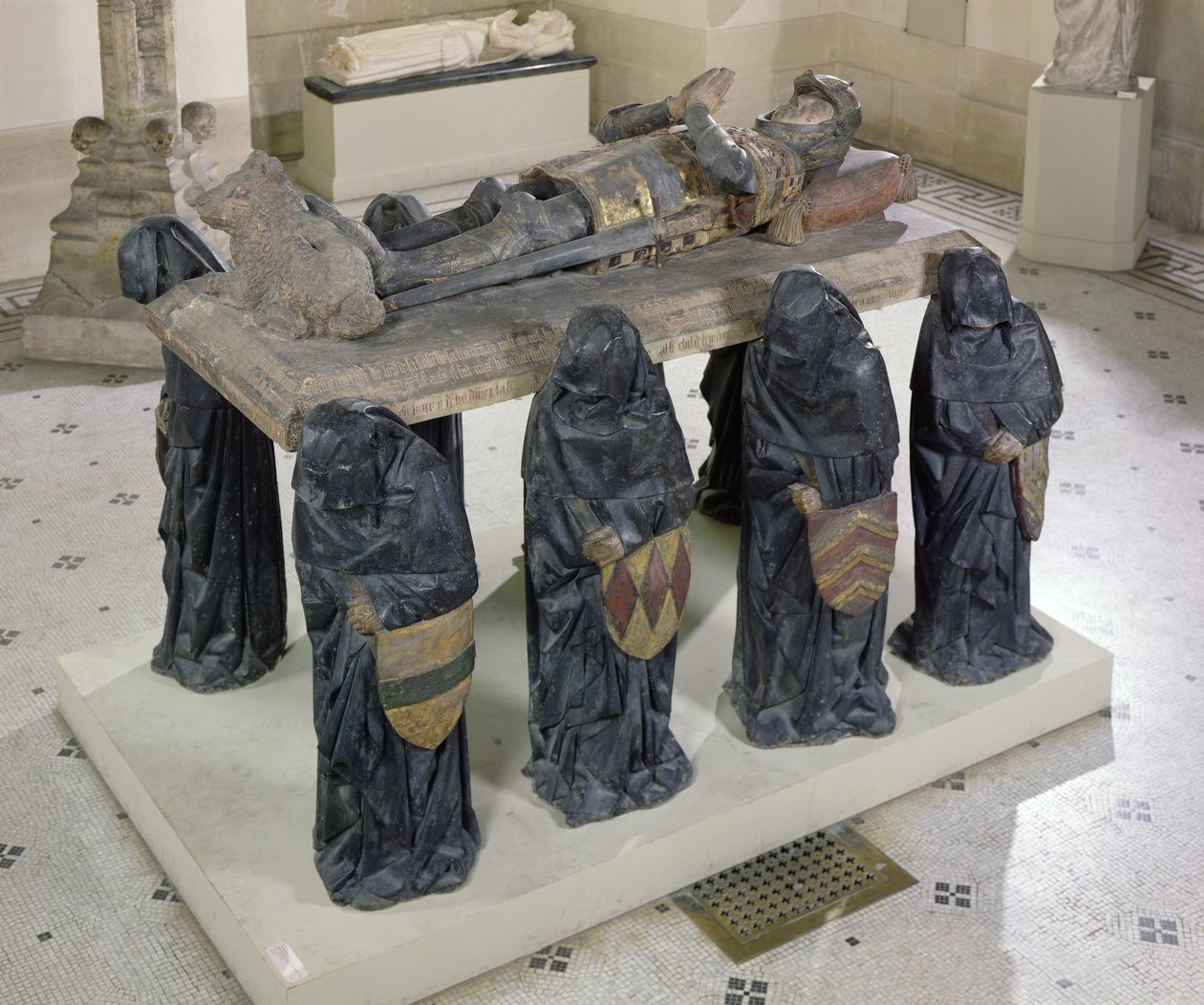 Citeaux Abbey से फिलिप पॉट (1428-94) का मकबरा, c.1480-83 (पॉलीक्रोम स्टोन) (98041 भी देखें) द्वारा एंटोनी ले मोइतुरियर