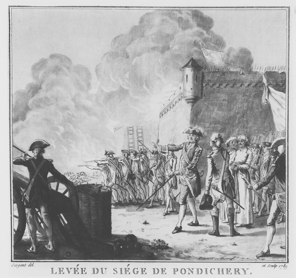 पॉन्डिचेरी की घेराबंदी की स्थापना, 1789 (169735 भी देखें) द्वारा एंटोनी लुई फ्रेंकोइस सीरजेंट मार्कोयू