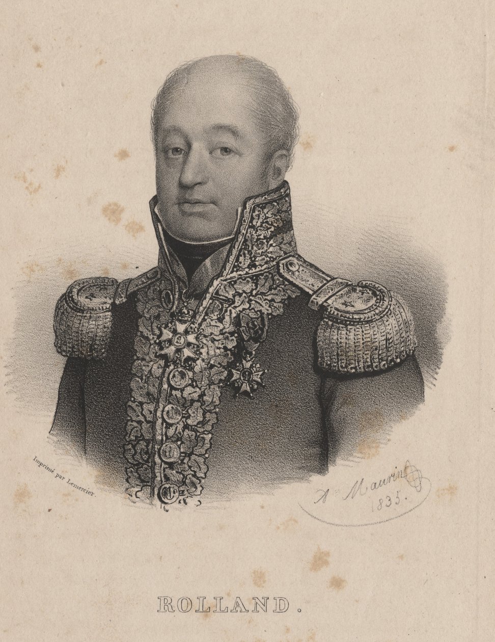 रोलैंड, लेथेरो द्वारा लिथो, 1835 द्वारा एंटोनी मौरिन