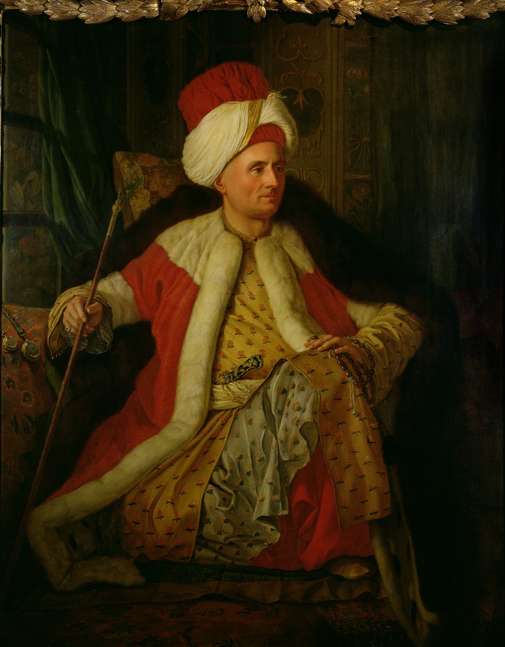 चार्ल्स ग्रेवियर (1717-87) अर्ल ऑफ़ वर्गेन्स इन ओरिएंटल कॉस्ट्यूम, 1766 द्वारा एंटोनी डी फेवरे