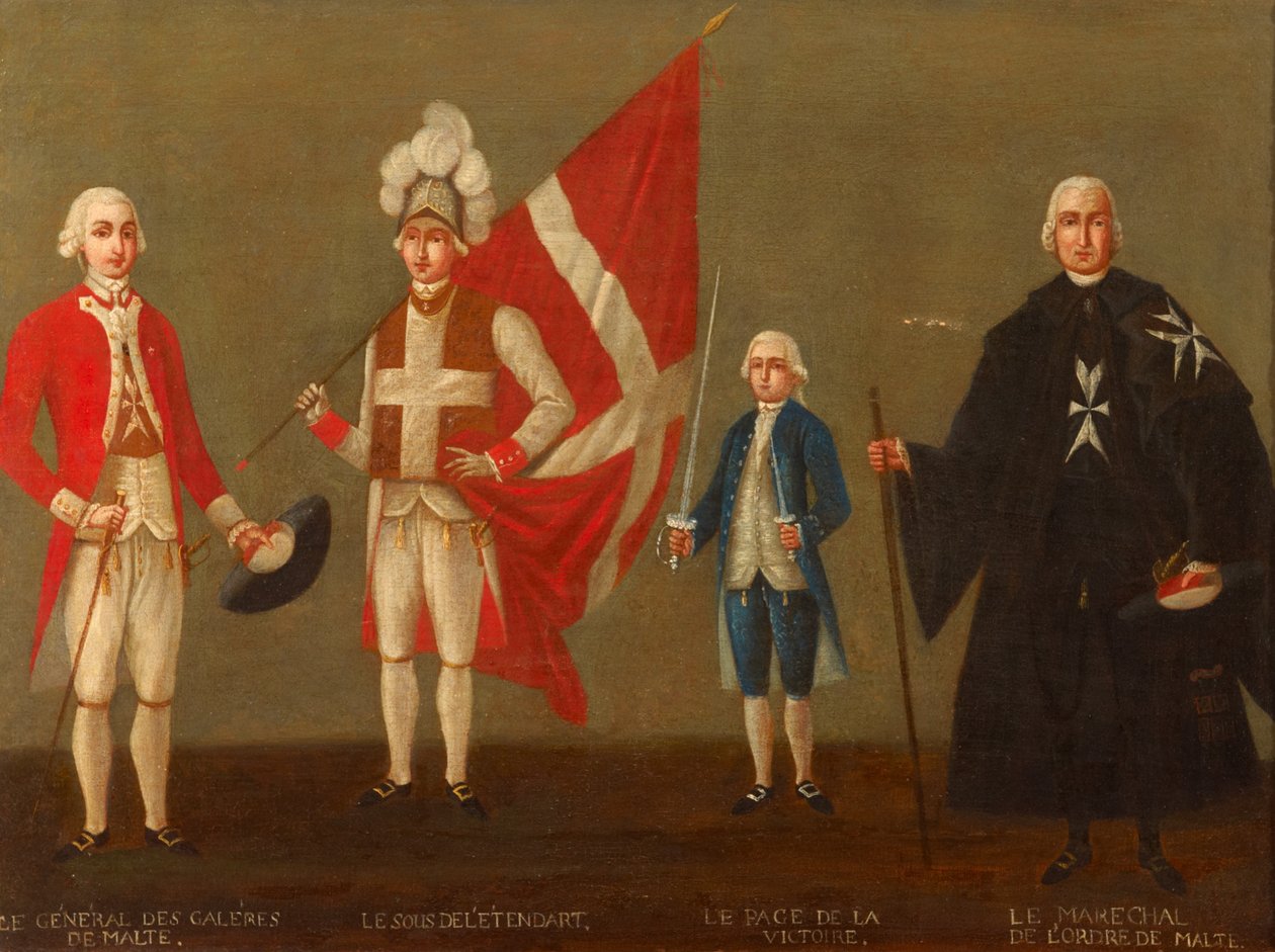 विक्टरी के पृष्ठ के साथ सेंट जॉन ऑफ़ द ऑर्डर के गणमान्य व्यक्ति, c.1789-96 द्वारा एंटोनी डी फेवरे