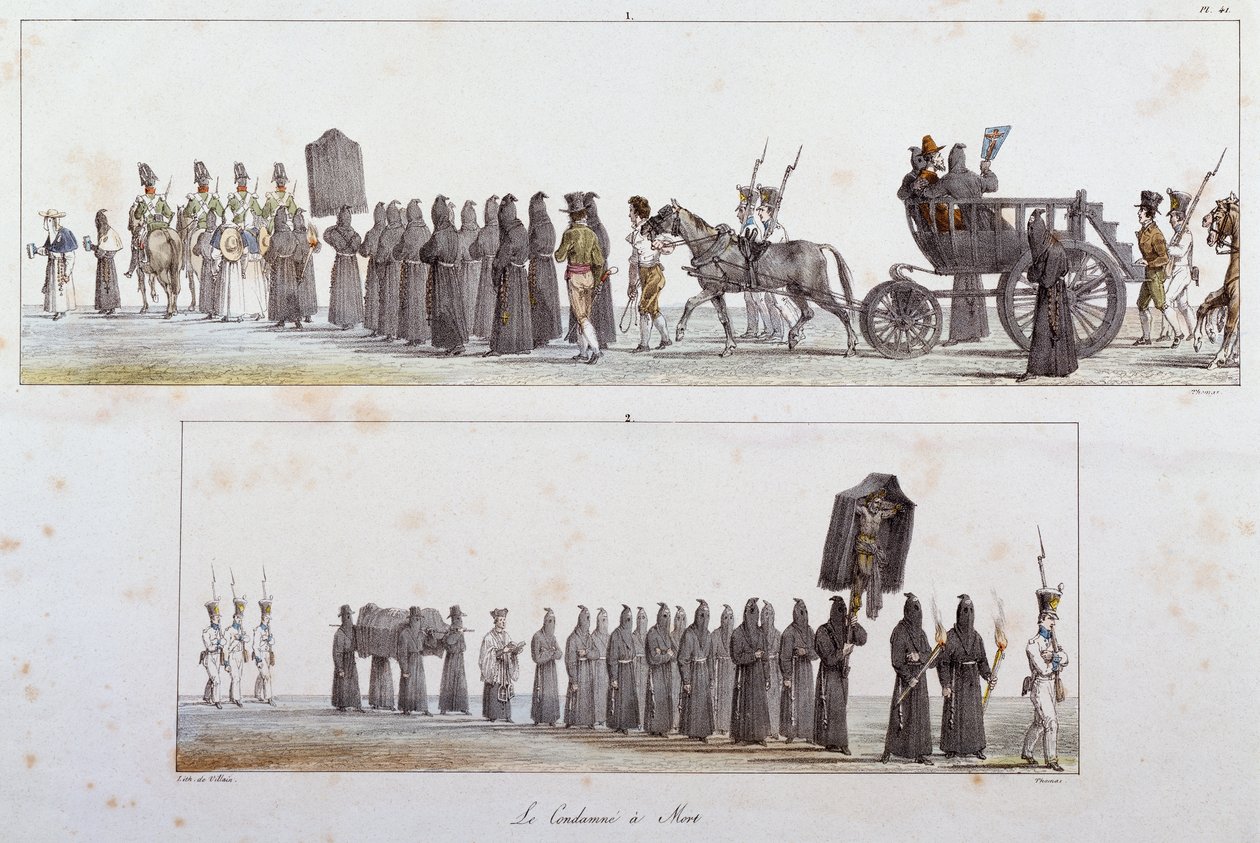 एंटोनी जीन-बैप्टिस्ट थॉमस (1791-1834), वॉटरकलर द्वारा मौत की सजा द्वारा एंटोनी जीन बैप्टिस्ट थॉमस