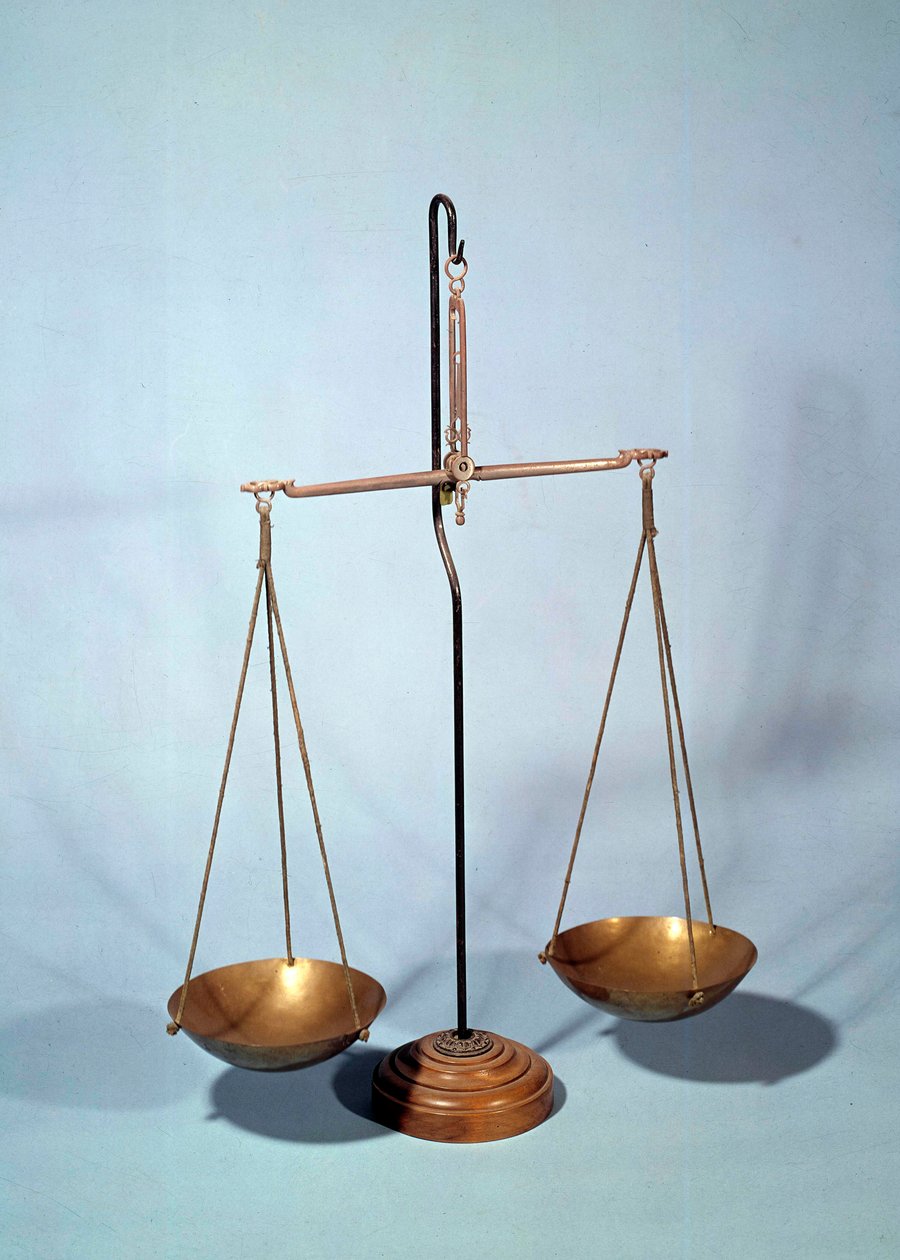 मापने का उपकरण: एंटोनी लुई लावोसियर (1746-1794), फ्रांसीसी रसायनज्ञ द्वारा संतुलन द्वारा एंटोनी लॉरेंट डी लवॉज़ियर