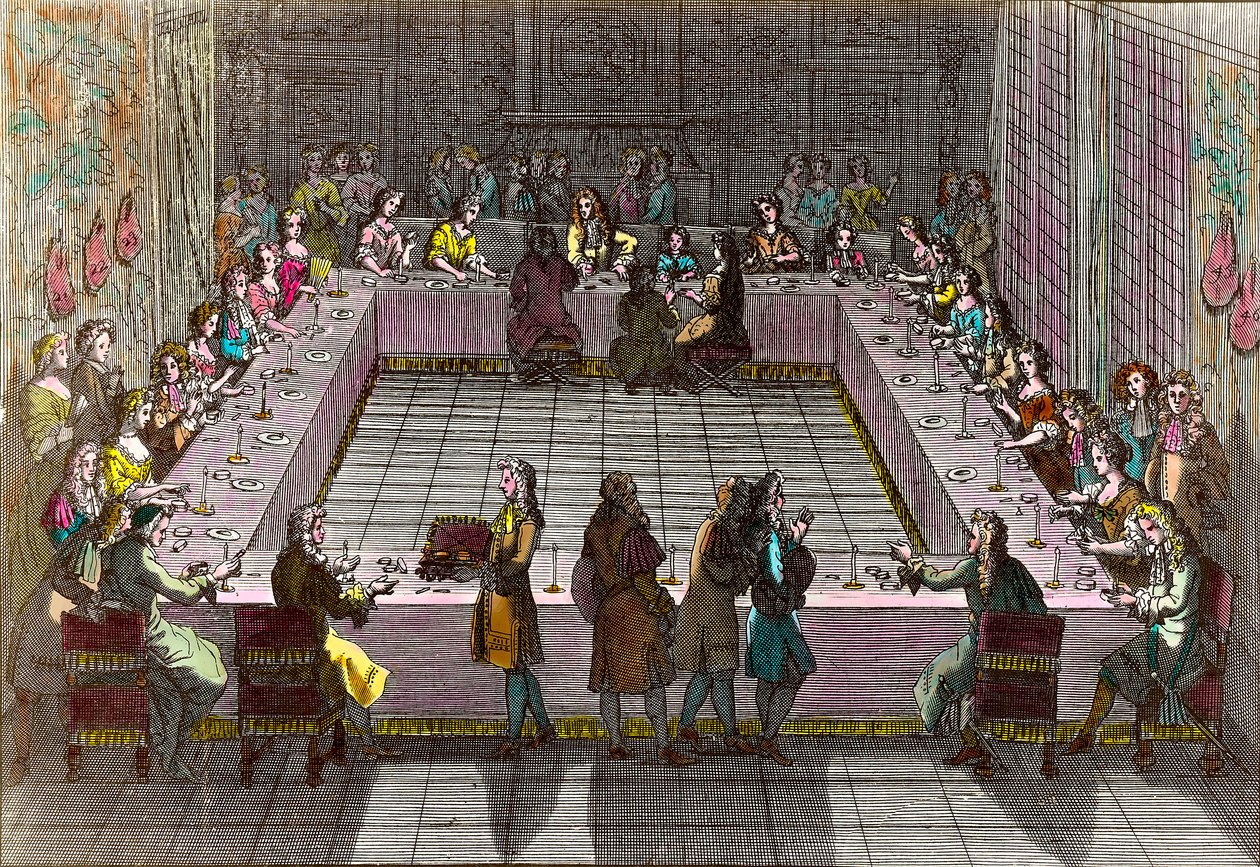 18वीं सदी में रॉयल लॉटरी। ट्रौवेन एंटोनी द्वारा उत्कीर्णन (1656-1708) द्वारा एंटोनी ट्रौवेन