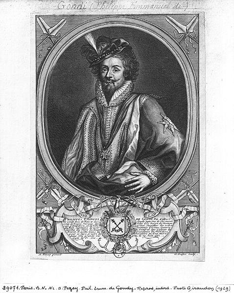 फिलिप-एमानुएल डी गोंडी (1581-1662) मार्वेल ऑफ बेले-आइल, जो क्लाउड ड्यूलोस्लो (1665-1727) द्वारा उकेरा गया द्वारा Pezey के बाद एंटोनी