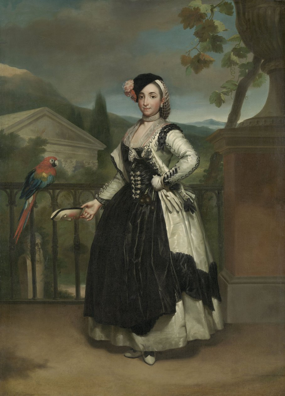 इसाबेल पैर्रेनो एर्स और मार्क्वेसा डी लेलानो का चित्रण, c.1771-2 द्वारा एंटोन राफेल मेंगस