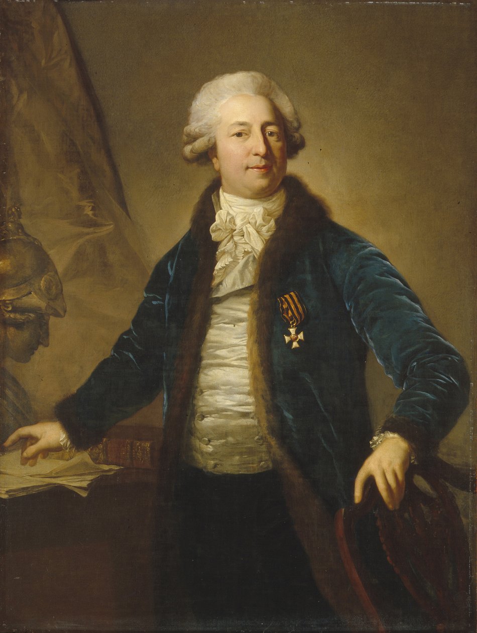 एड्रियन इवानोविच डिवोव का पोर्ट्रेट 1749-1814, 1790 पी द्वारा एंटोन ग्रेफ