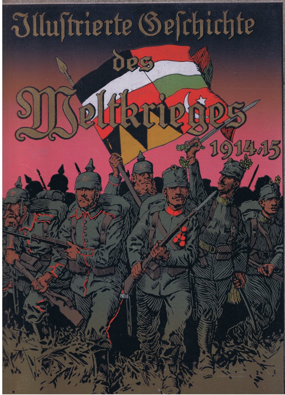 1914-1915 के पब के इलस्ट्रेटेड हिस्ट्री से फ्रंट कवर डिज़ाइन। यूनियन बर्लगसेफेलफैफ्ट द्वारा, 1922 वॉल्यूम। 3 द्वारा एंटोन हॉफमन