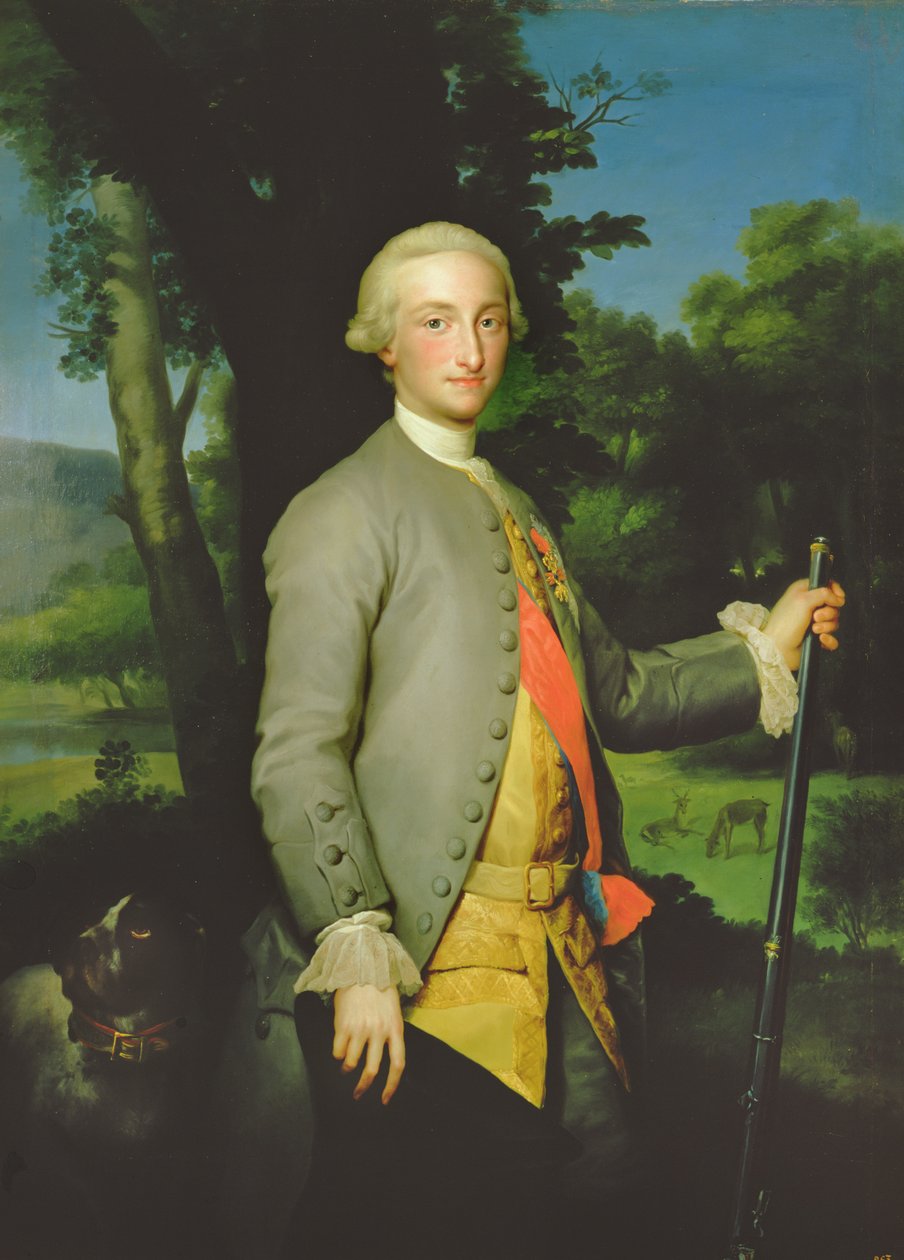 चार्ल्स डी बॉर्बन (1748-1819) प्रिंस ऑफ एस्टुरियस (कैनवास पर तेल) द्वारा एंटोन राफेल मेंगस