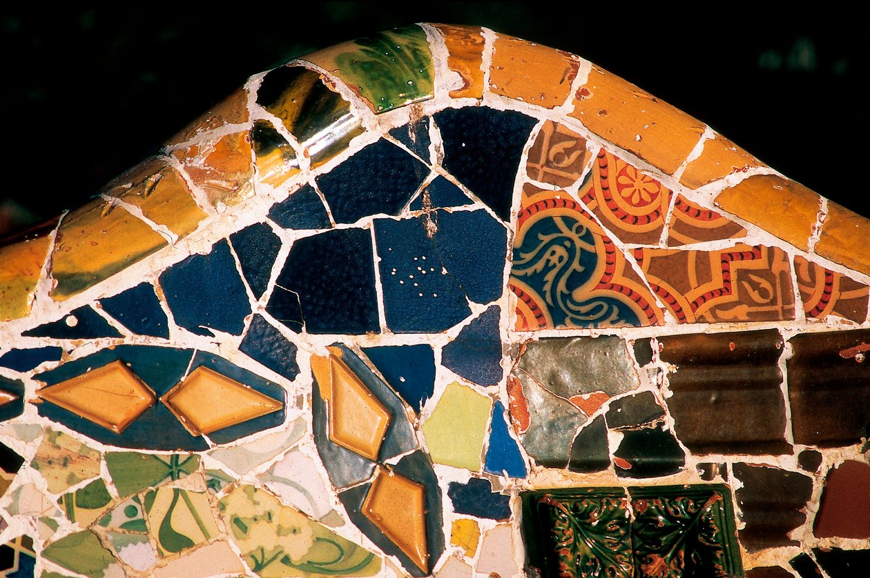 Parc Güell, बार्सिलोना, विवरण द्वारा एंटोनी गौड़ी