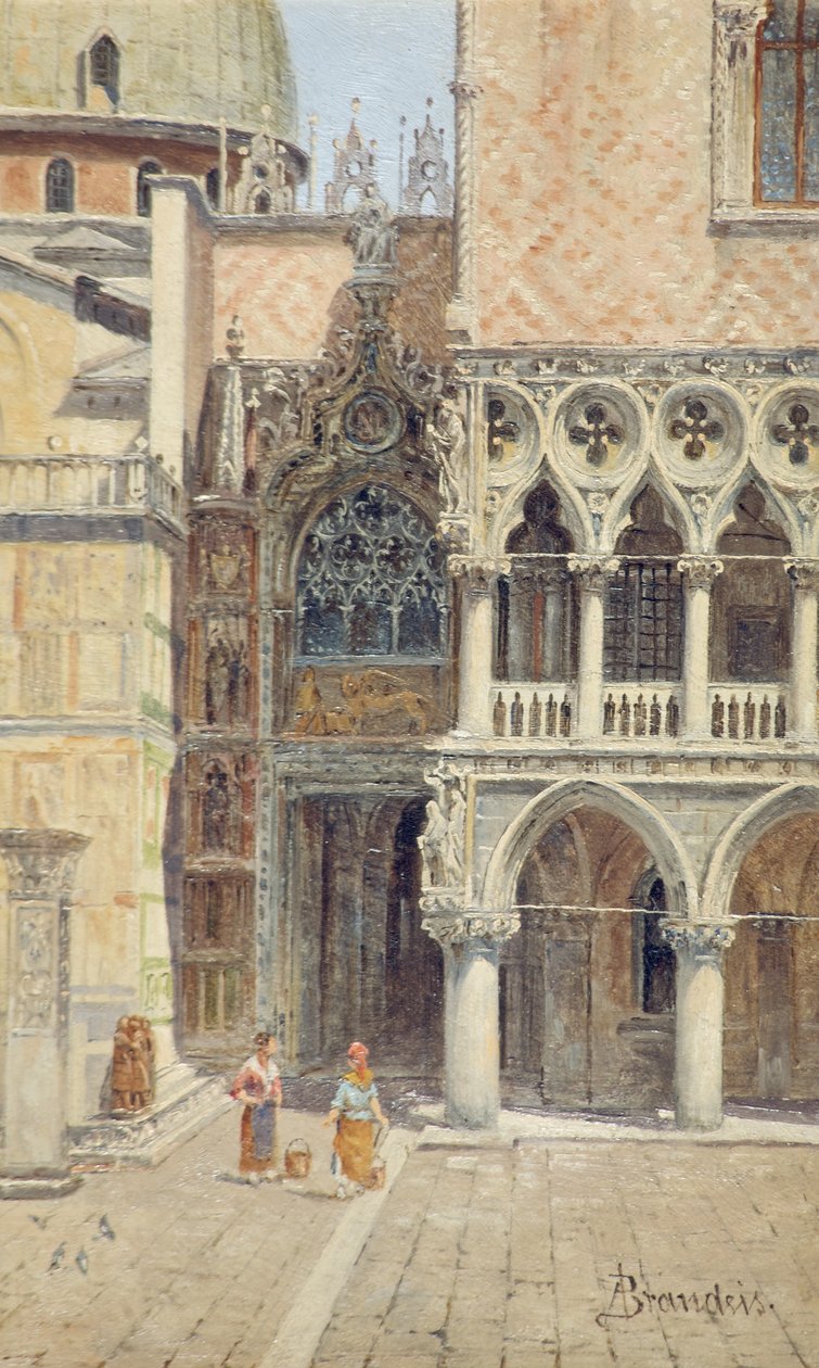 डसेल पैलेस डोर, वेनिस, इटली, c.1895-1920 द्वारा एंटोनिएटा ब्रैंडिस