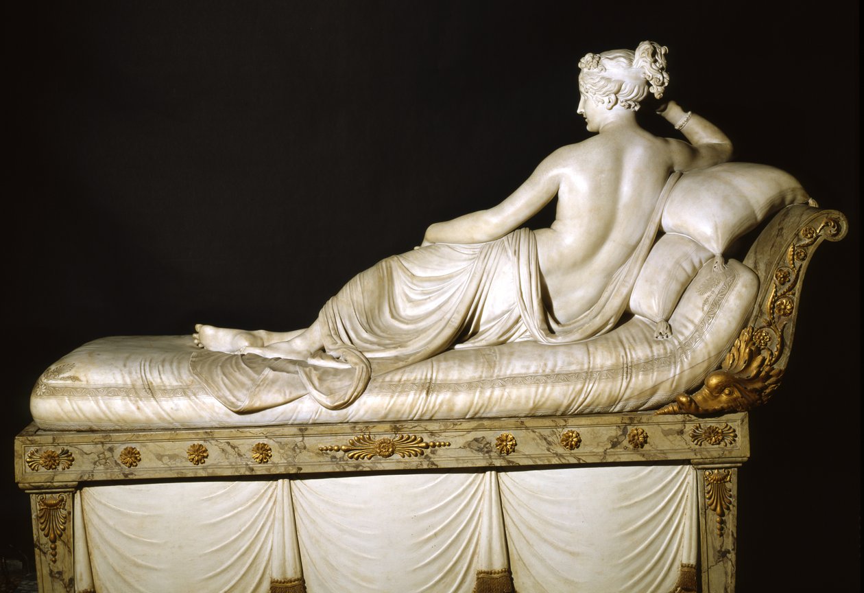 वीनस विजयी के रूप में पॉलीन बोनापार्ट, c.1805-08 (संगमरमर) द्वारा एंटोनियो कैनोवा
