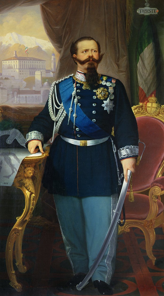 विक्टर इमैनुएल II (1820-78) का पोर्ट ऑफ सरडीनिया और इटली का राजा, 1866 द्वारा एंटोनियो दुगोनी
