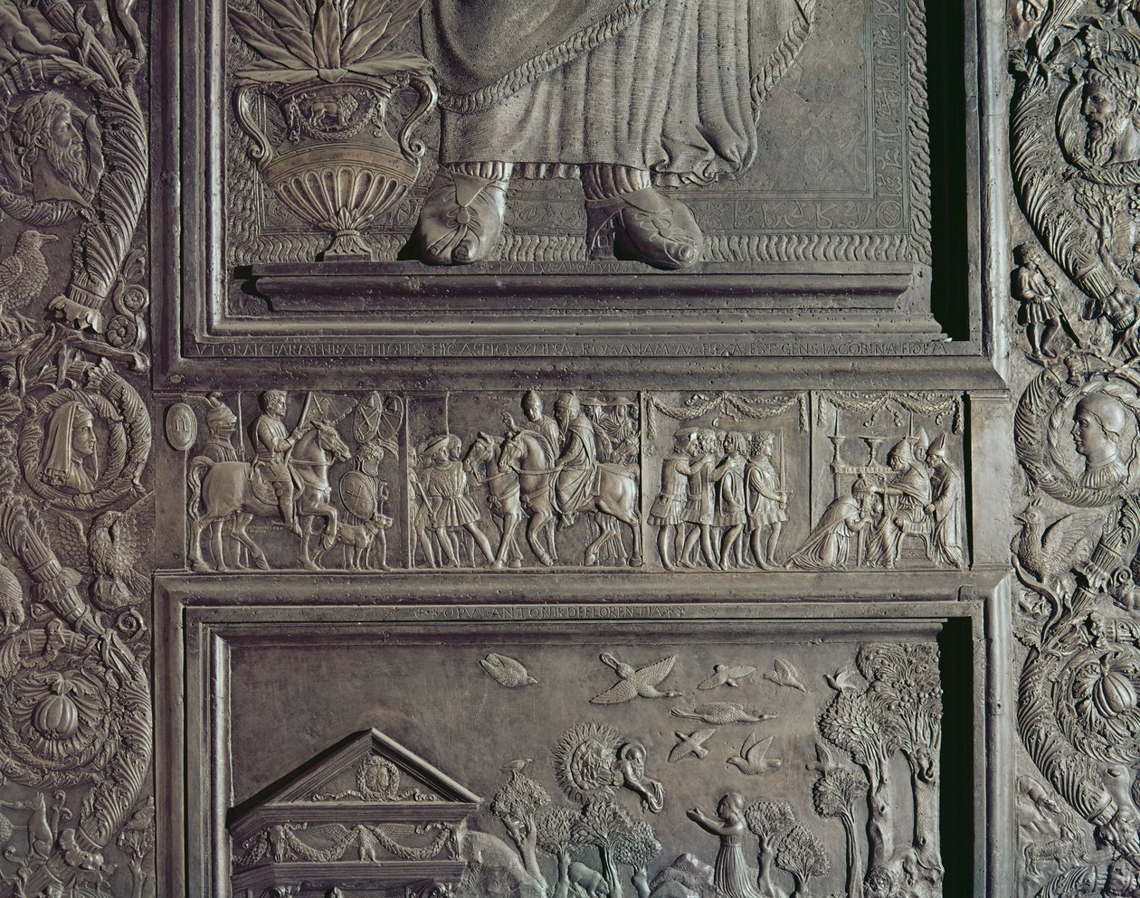 बेसिलिका के केंद्रीय द्वार से विस्तार, 1439-45 (कांस्य) सजाया (247330-247337 भी देखें) द्वारा एंटोनियो फिलारटे