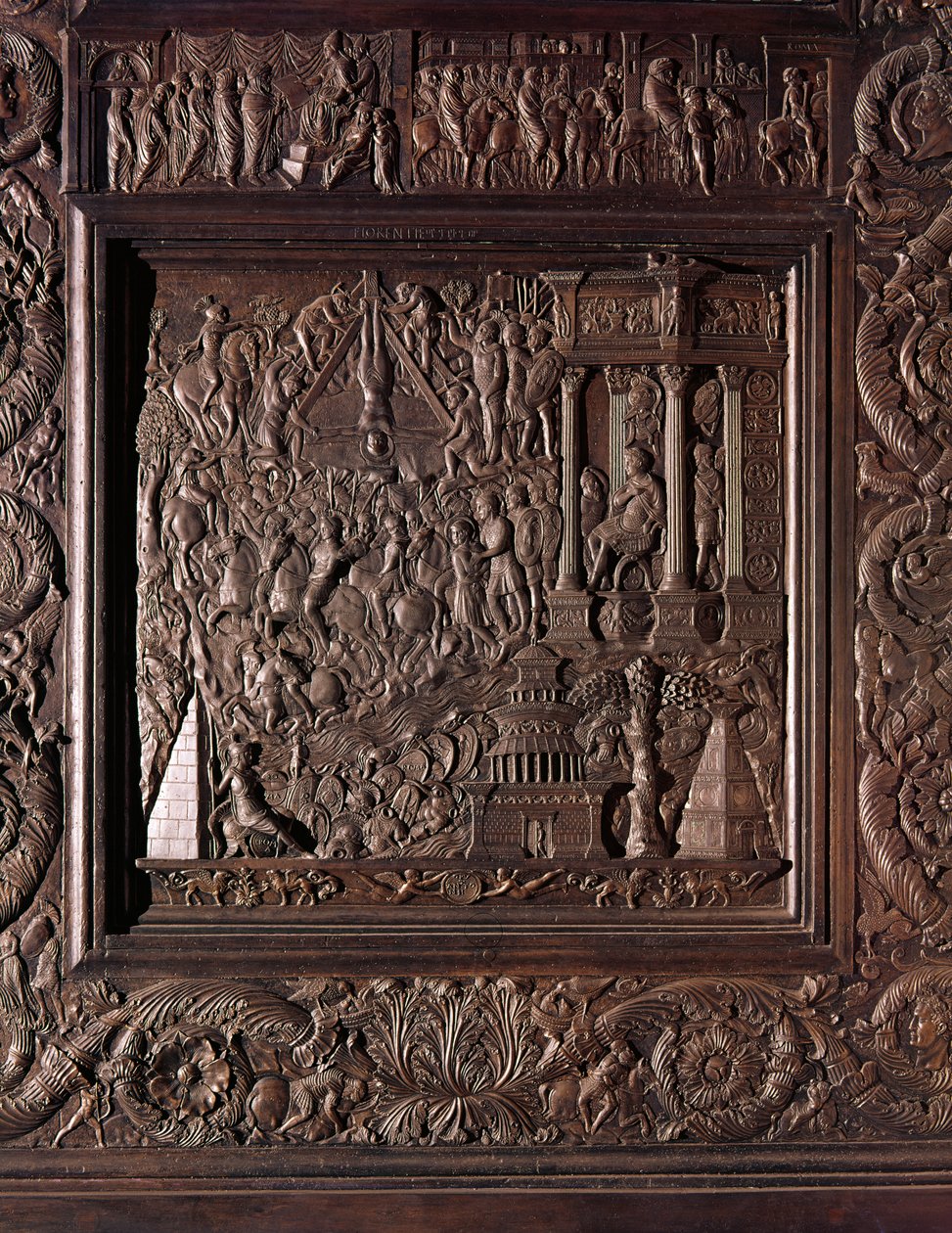 सेंट पीटर की शहादत, बेसिलिका के केंद्रीय दरवाजे से विस्तार, 1439-45 (कांस्य) सजाया (247330-247337 भी देखें) द्वारा एंटोनियो फिलारटे