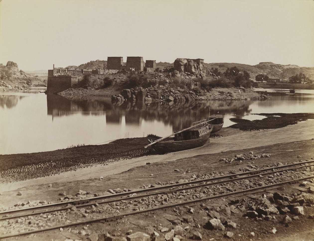 फिलै, नील नदी के पूर्वी तट का दृश्य, उत्तर-पश्चिम द्वारा एंटोनियो बीटो
