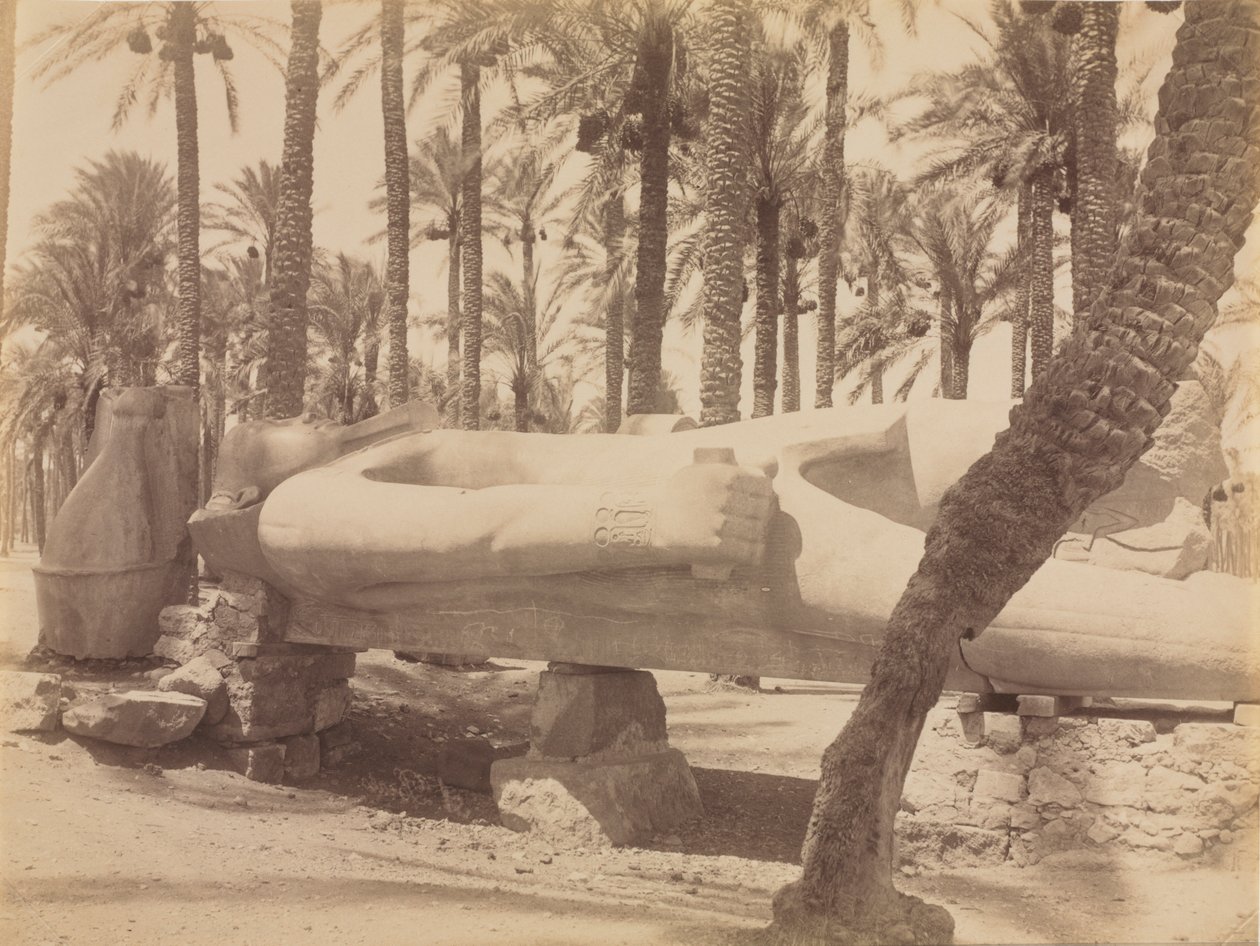 सक्कारा में रामेसेस की मूर्ति, सी। 1870s - 1880s। द्वारा एंटोनियो बीटो