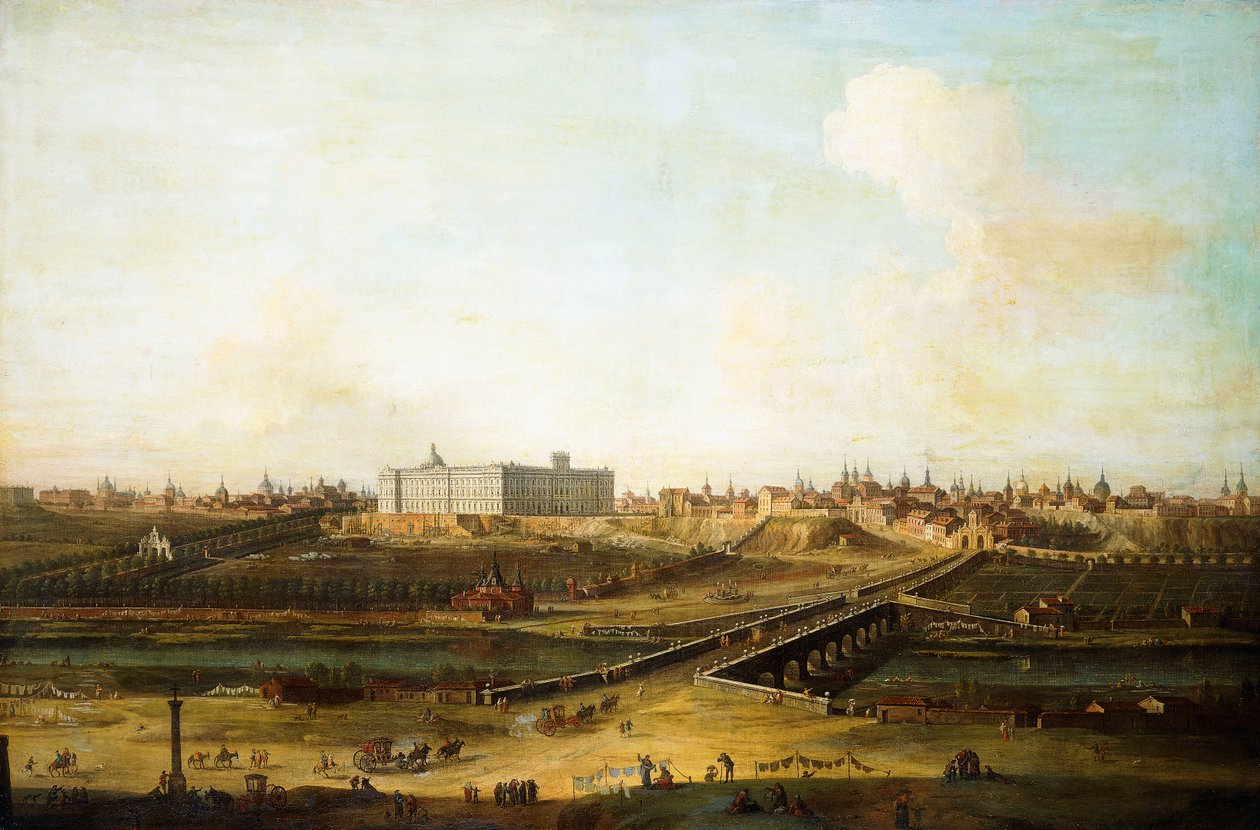 मैड्रिड और पैनासियो रियल एस्टेट, वेस्ट बैंक ऑफ़ द मंज़रांस, 1752-53 से द्वारा एंटोनियो जोली