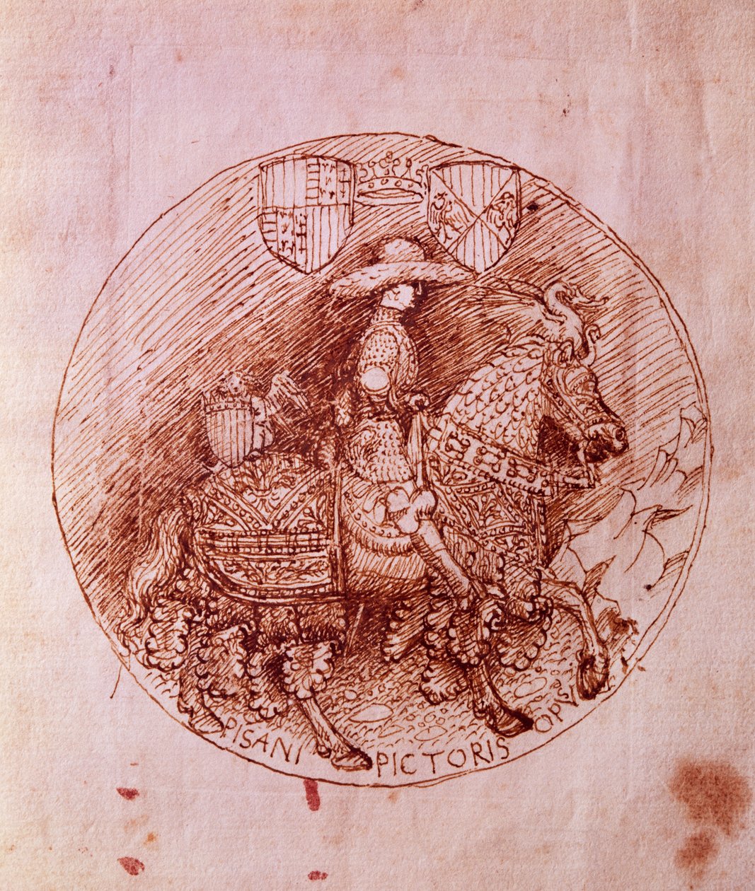 एंटोनियो पिसानेलो (1395-1455) द्वारा आरागॉन के पदक के अल्फोंसो का डिजाइन द्वारा एंटोनियो पिसानेलो