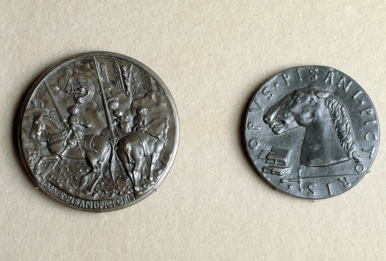 फ्रांसेस्को Sforza का पदक, क्रेमोना के भगवान, घोड़े की पीठ पर (कांस्य) द्वारा एंटोनियो पिसानेलो