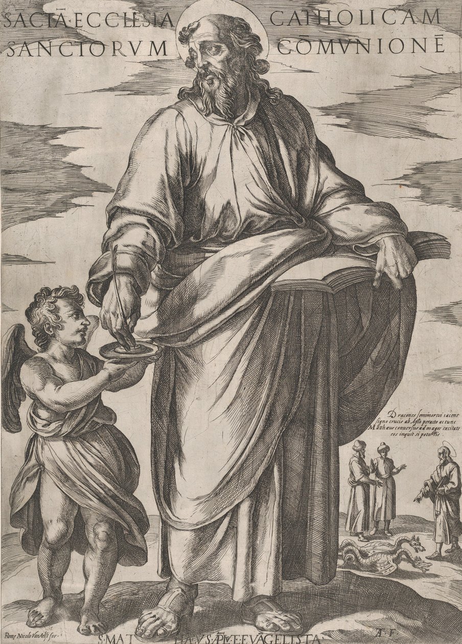 सेंट मैथ्यू, 'क्राइस्ट, मैरी और द एपोस्टल्स' से, सीए। 1590-सीए। 1610. द्वारा एंटोनियो टेम्पेस्टा
