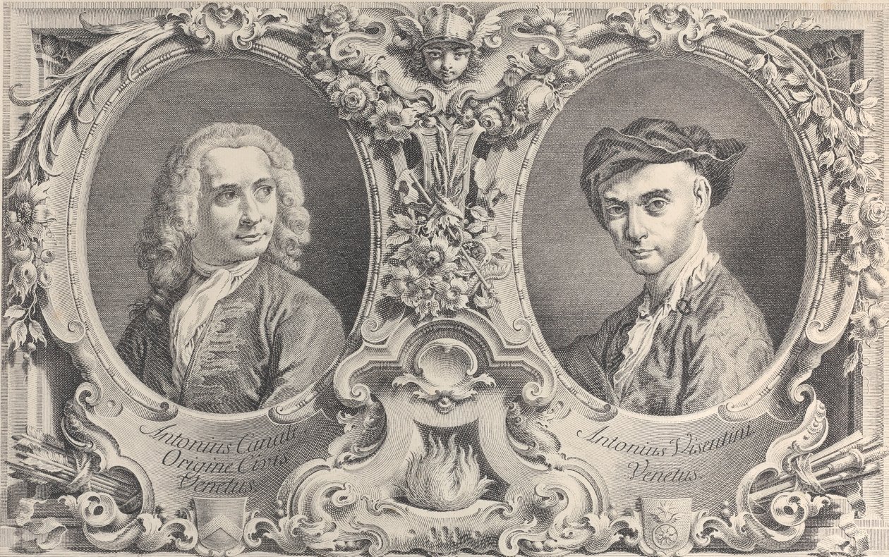 कैनेलेटो और विसेंटिनी के चित्र, 1735, 1735। द्वारा एंटोनियो विसेंटिनी