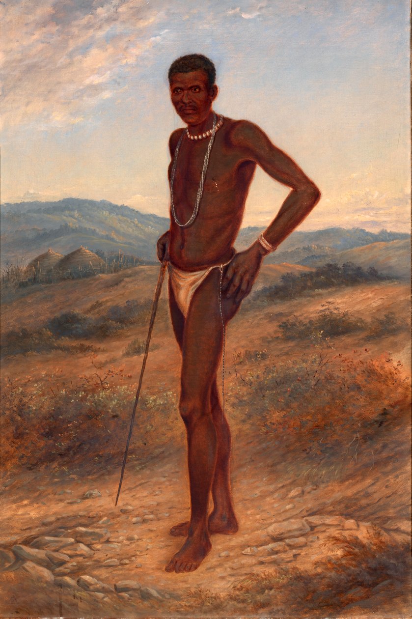 Kaffir Man, ca. 1893.  द्वारा एंटोनियो ज़ेनो शिंडलर