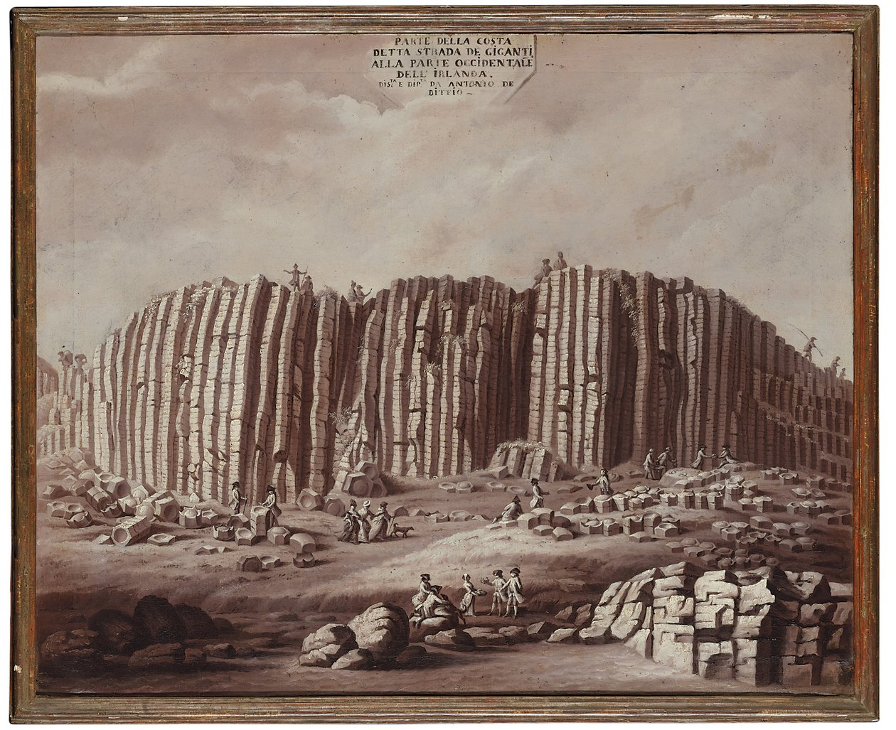 द जायंट्स कॉज़वे, आयरलैंड (कैनवास पर तेल) द्वारा एंटोनियो डी बिटियो
