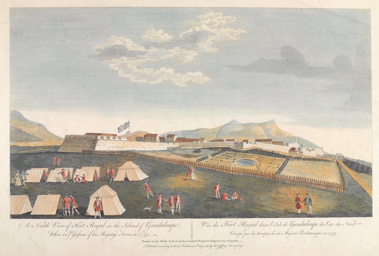 फोर्ट रॉयल, गुआदेलूप, 1759 द्वारा आर्चीबाल्ड कैम्पबेल