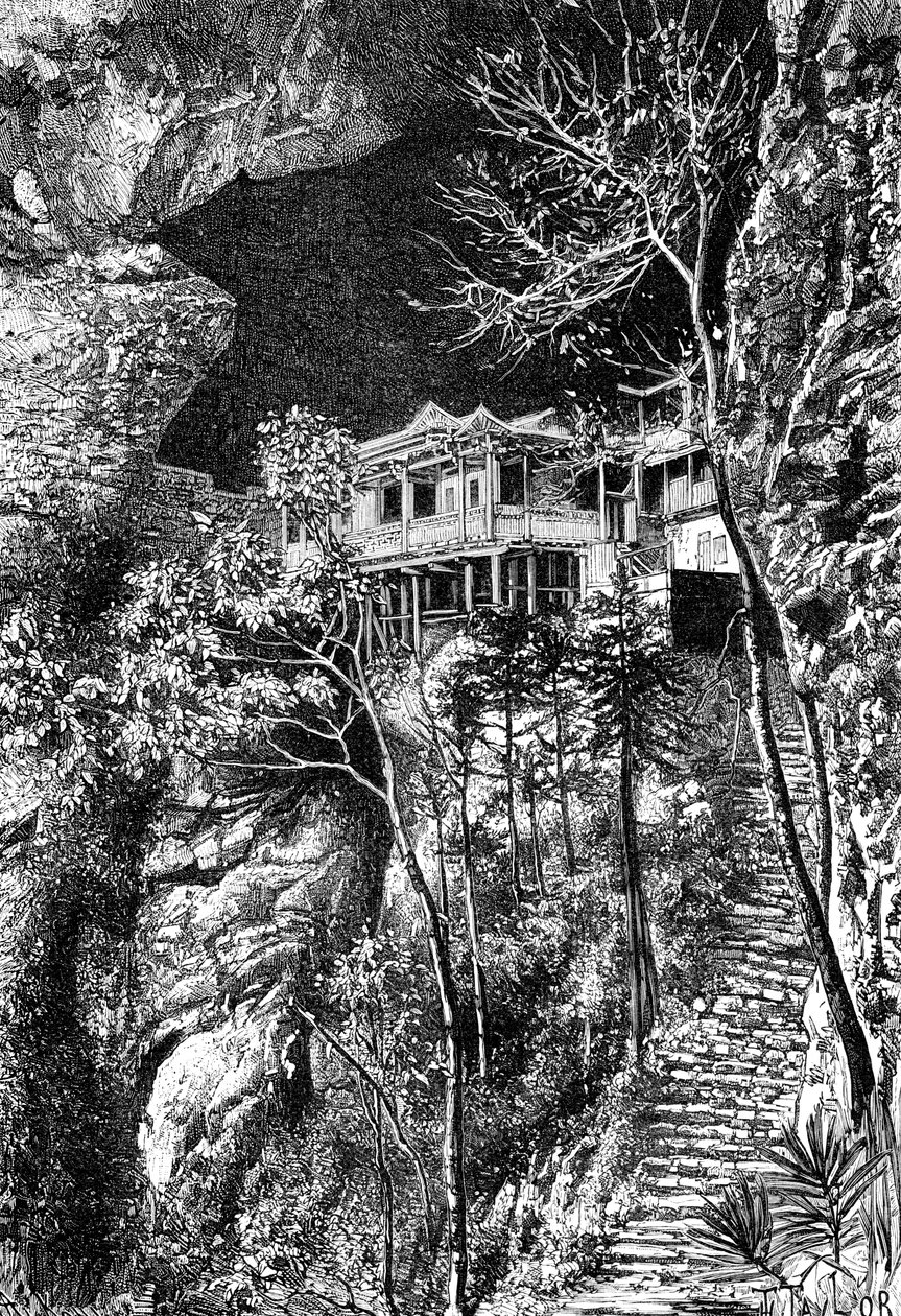 बौद्ध मठ, यूएन-फू मिन पर, फचू-फू के दक्षिण में, c1890 द्वारा अरमानंद कोहल