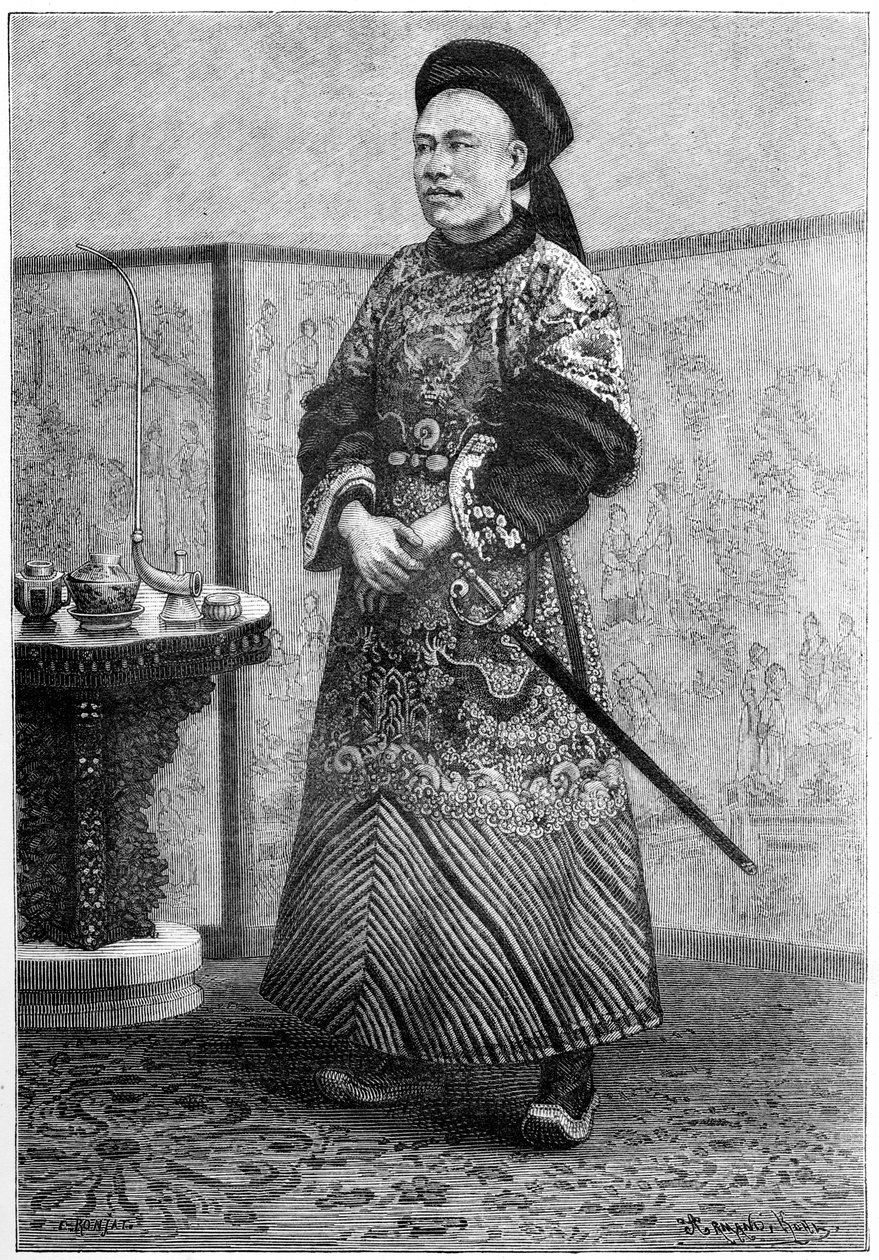 एम त्सेंग, पेरिस में चीनी मंत्री, 1895। द्वारा अरमानंद कोहल