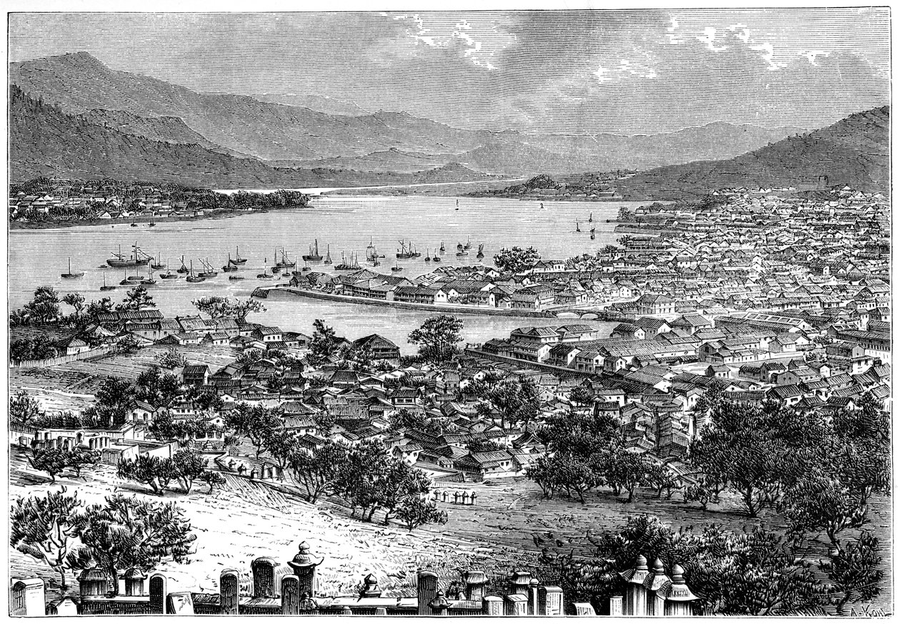 नागासाकी, जापान, 1895। द्वारा अरमानंद कोहल